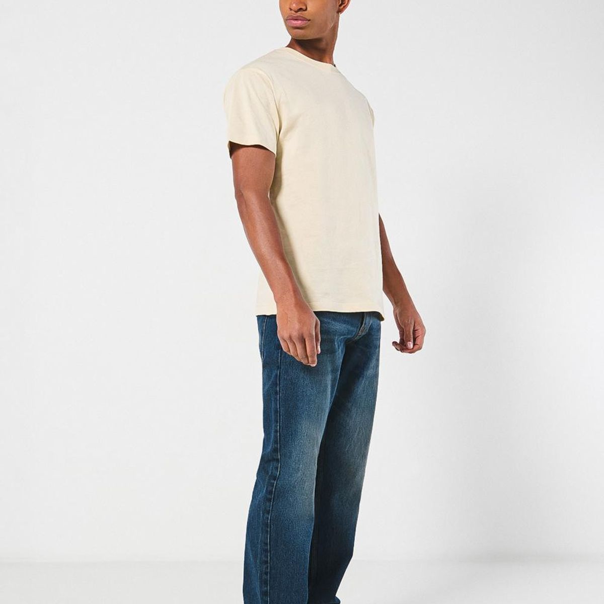 KOAJ - KOAJ Camiseta en algodón cuello redondo unicolor con manga  Hombre