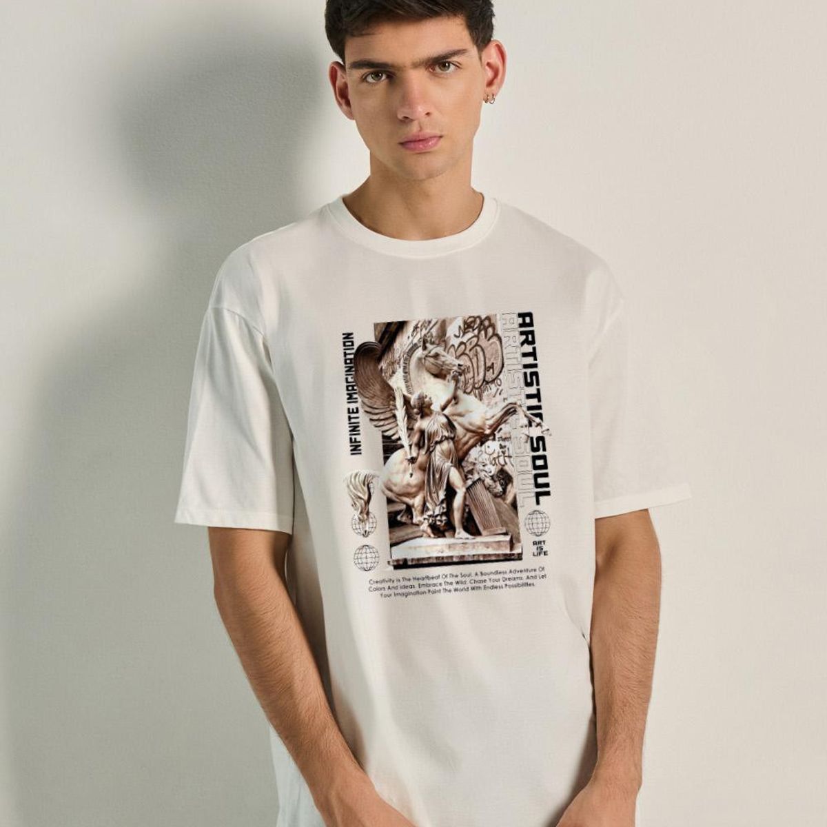 KOAJ - KOAJ Camiseta oversize manga corta de artistic soul HOMBRE