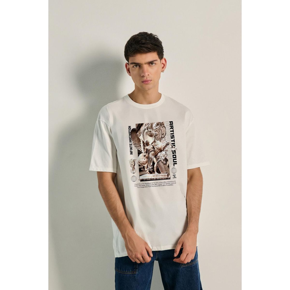 KOAJ - KOAJ Camiseta oversize manga corta de artistic soul HOMBRE