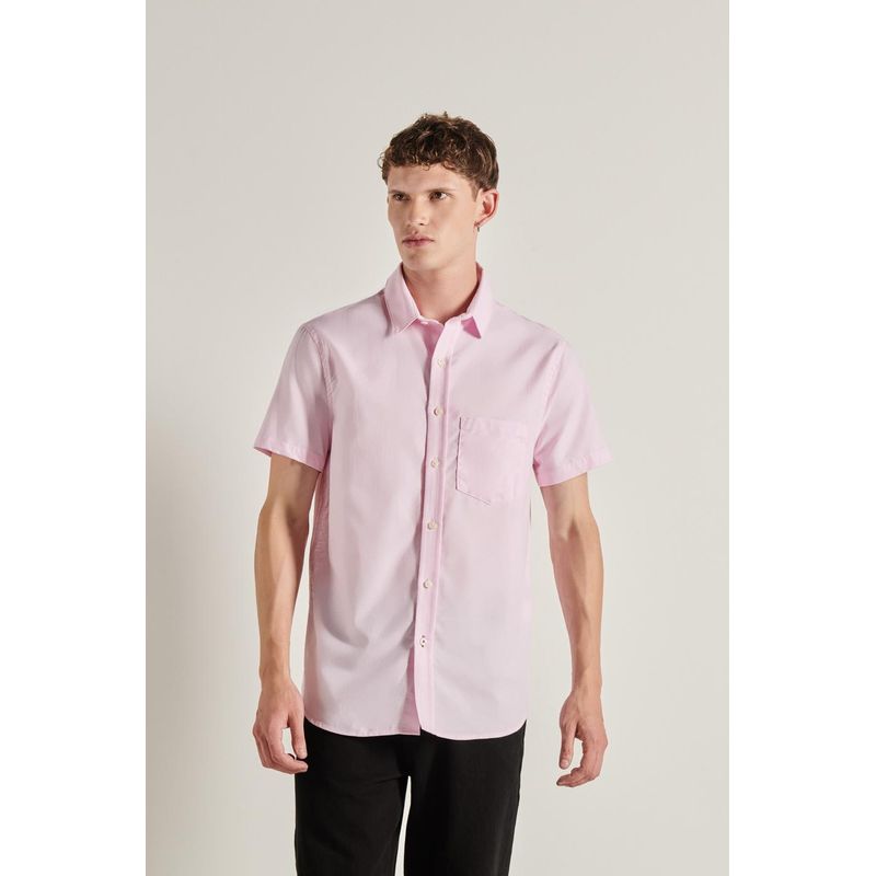 KOAJ - KOAJ Camisa manga corta en slim fit, en colores solidos acorde HOMBRE
