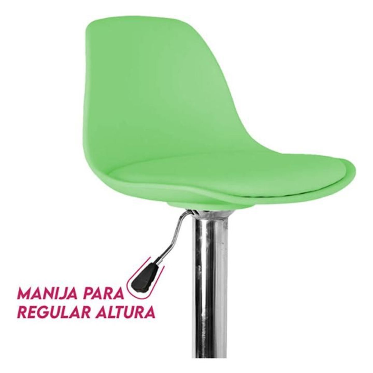 DIMATEX LEON - Silla Bar Butaco Alta Giratoria Barra Bar Cocina Reforlando Verde