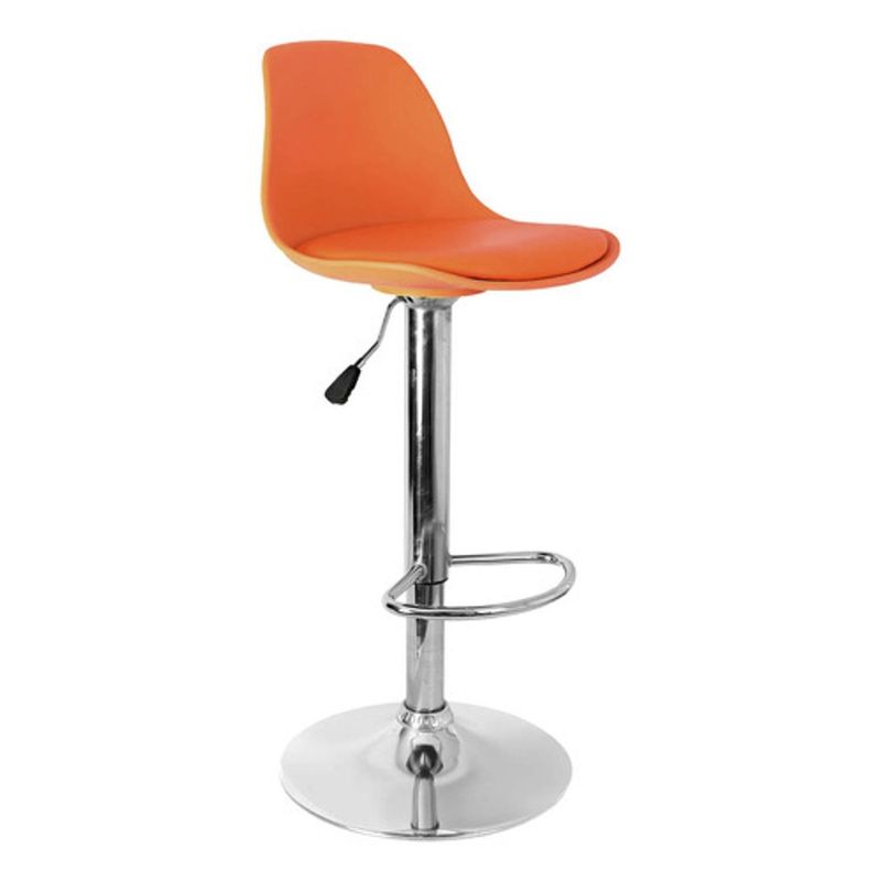 DIMATEX LEON - Silla Bar Butaco Alta Giratoria Barra Bar Cocina Reforlando Naranja