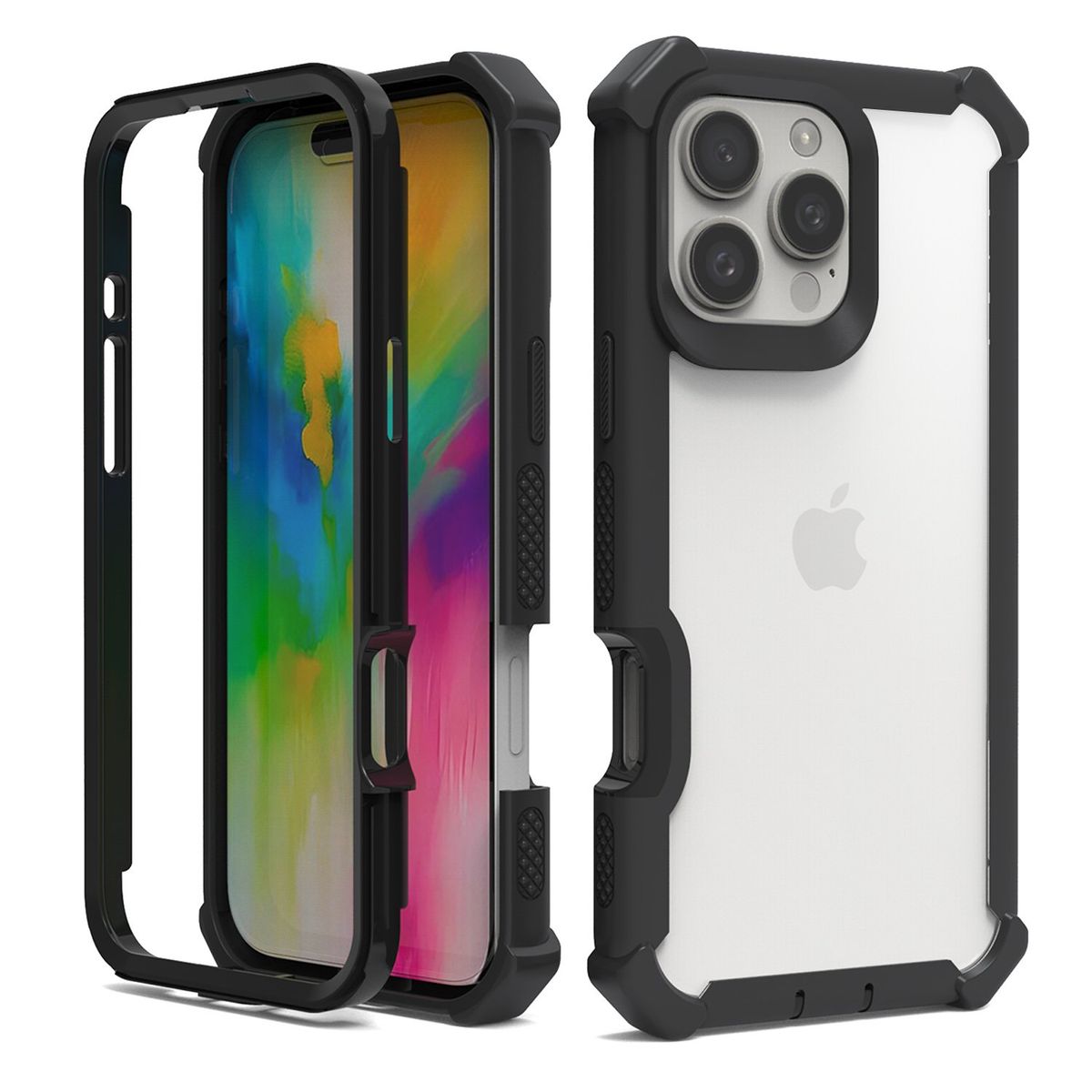 GENERICO - Estuche Reforzado 2 en 1 Protector Para iPhone 13 Pro