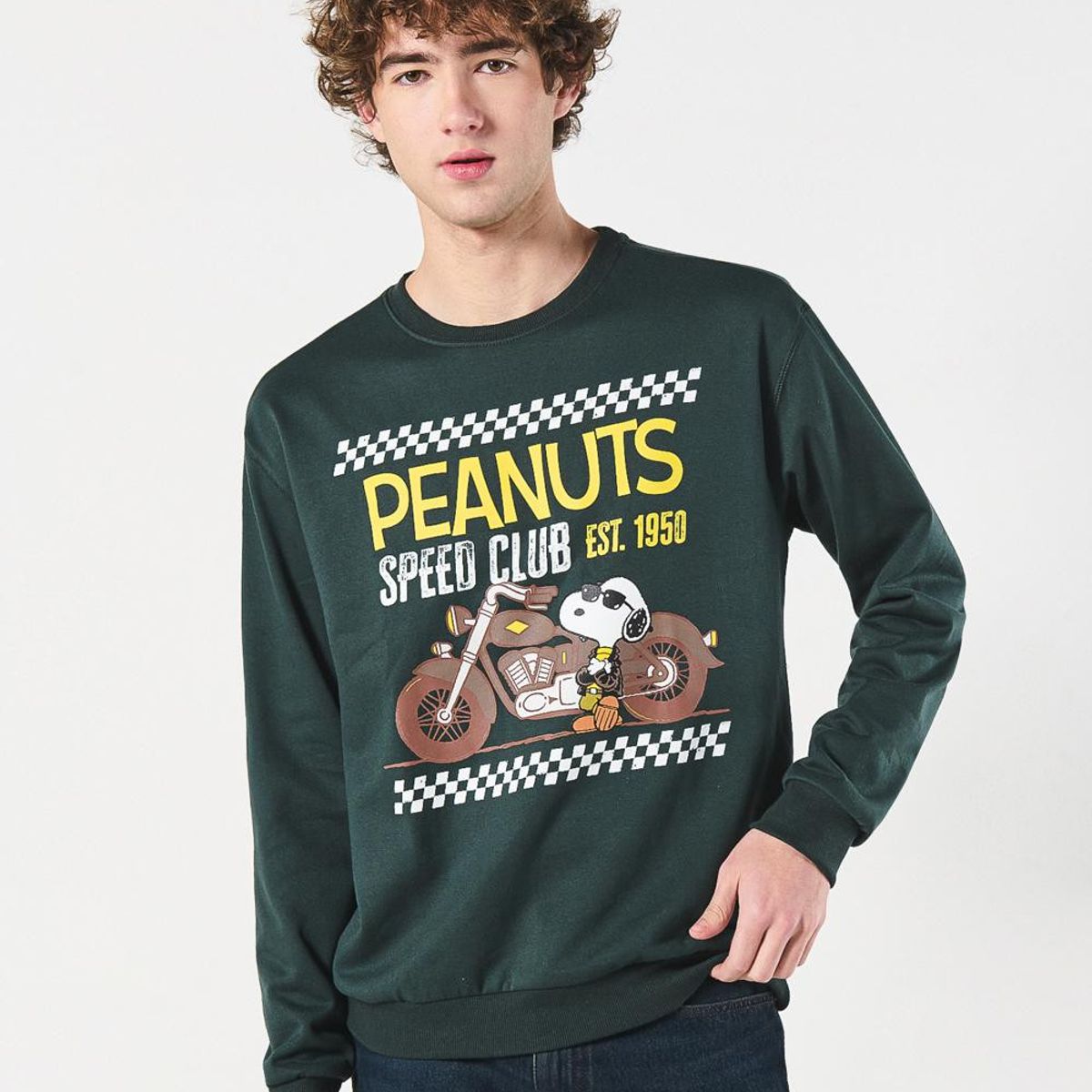 KOAJ - KOAJ Buzo cuello redondo con estampado de Snoopy Hombre