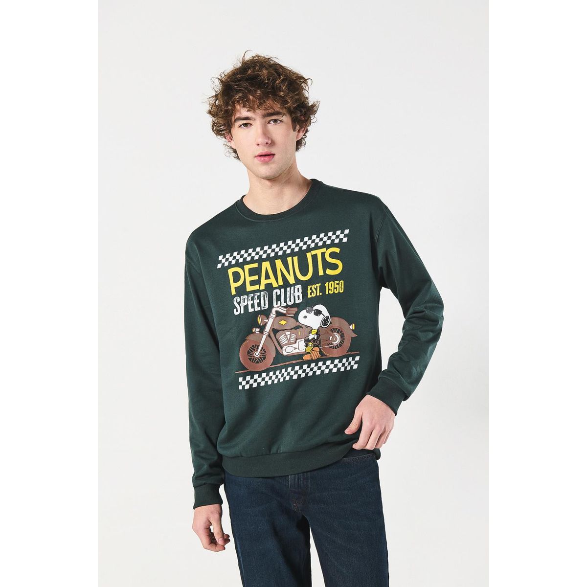 KOAJ - KOAJ Buzo cuello redondo con estampado de Snoopy Hombre