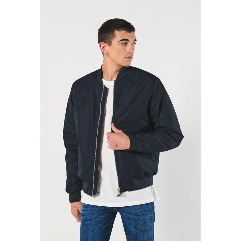 KOAJ - KOAJ Chaqueta unicolor bomber acolchada con acabados en rib HOMBRE