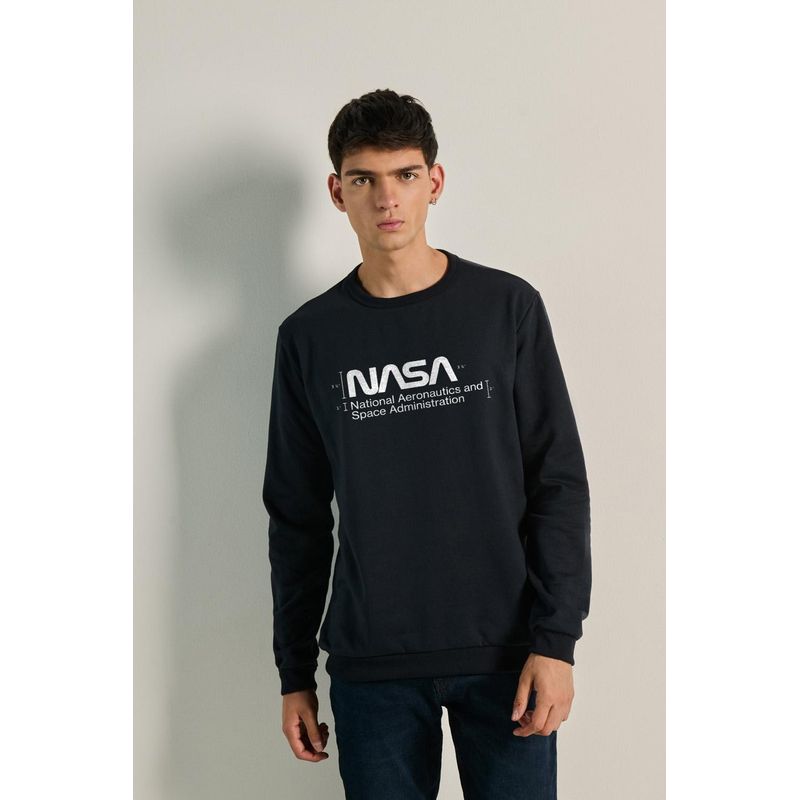 KOAJ - KOAJ Sueter cuello redondo de la NASA HOMBRE