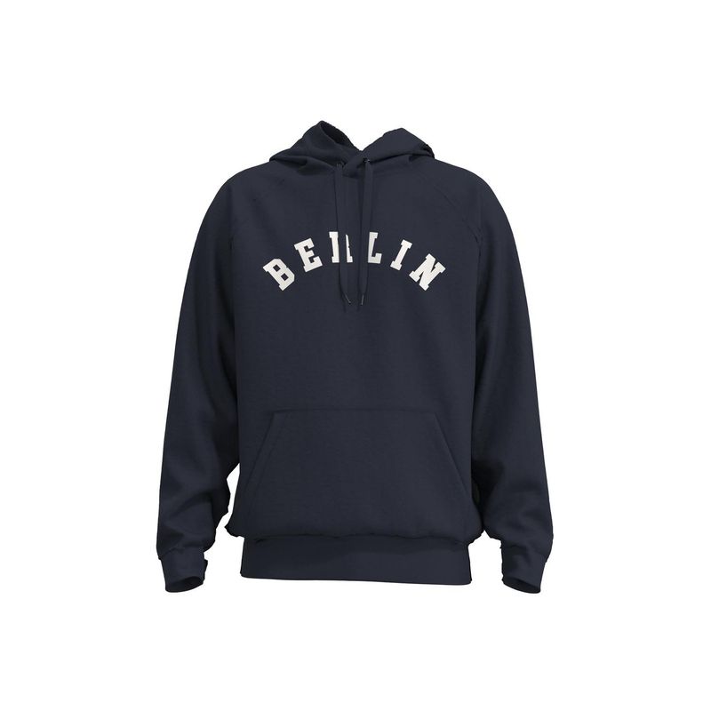 KOAJ - KOAJ Buzo manga ranglan unicolor con capota y diseÃ±o colleg HOMBRE