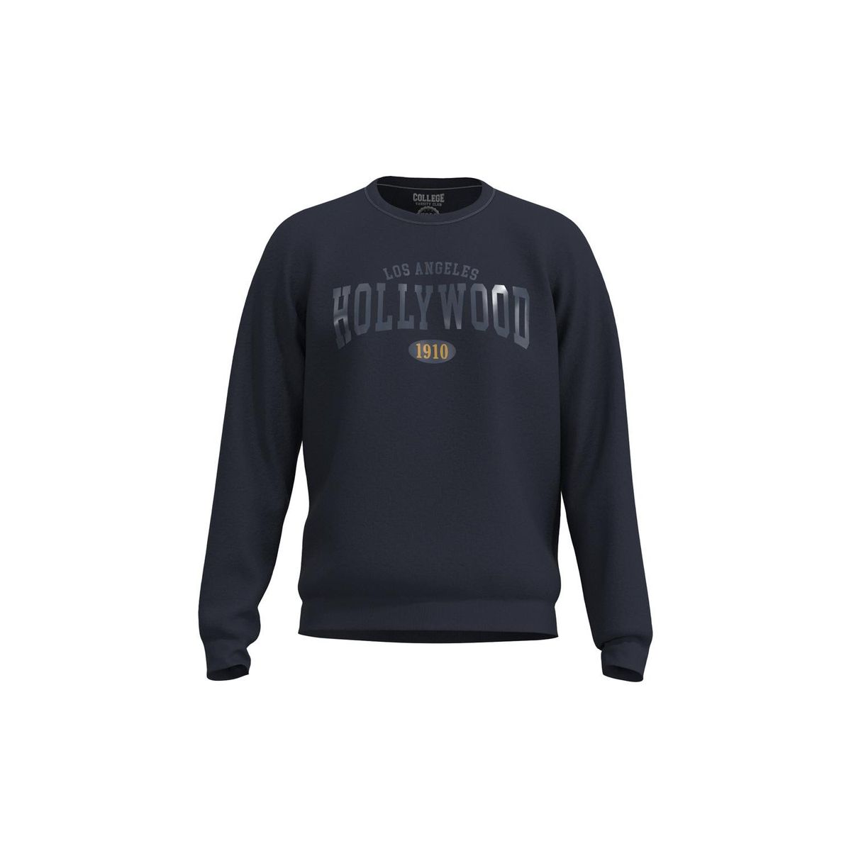 KOAJ - KOAJ Buzo cuello redondo unicolor con diseÃ±o college de Hol HOMBRE