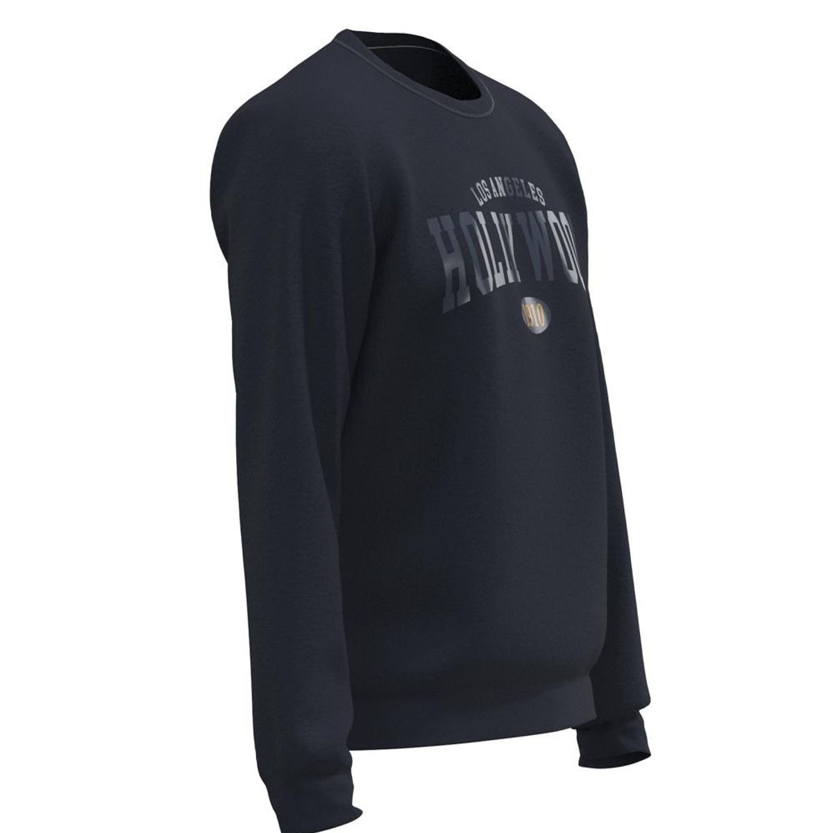 KOAJ - KOAJ Buzo cuello redondo unicolor con diseÃ±o college de Hol HOMBRE