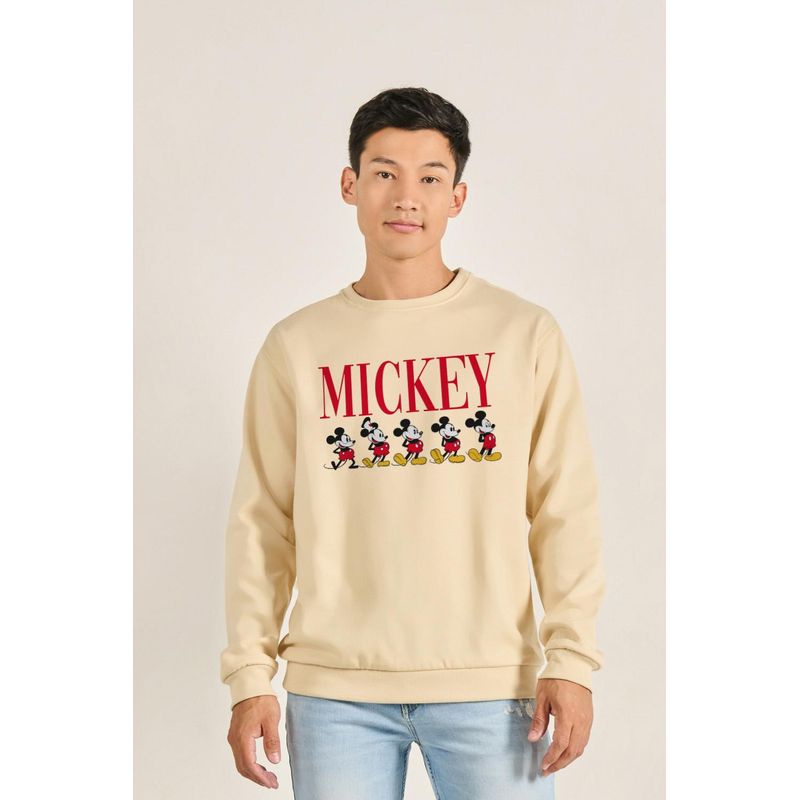 KOAJ - KOAJ Sueter cuello redondo con estampado de Mickeys HOMBRE