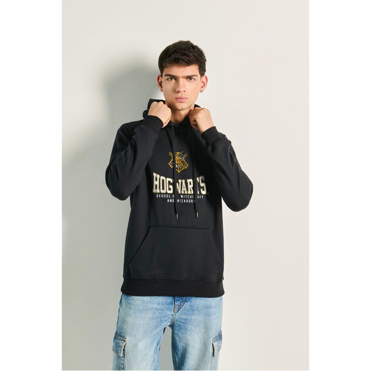 KOAJ - KOAJ Buzo con capota unicolor para hombre cuenta con puños y b HOMBRE