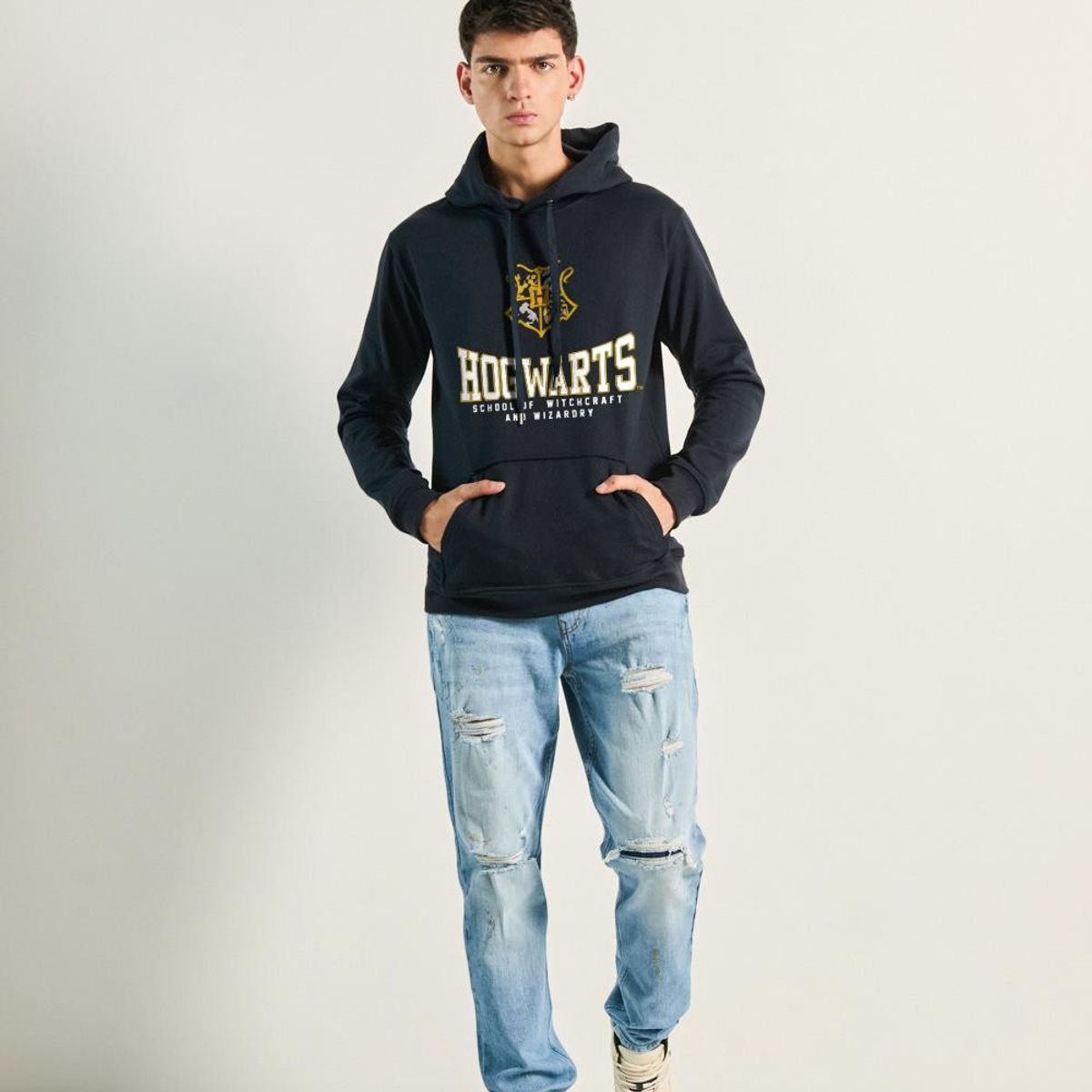 KOAJ - KOAJ Buzo con capota unicolor para hombre cuenta con puños y b HOMBRE