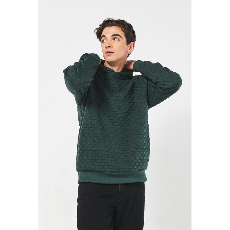 KOAJ - KOAJ Buzo oversize con capota, con bolsillo parche HOMBRE