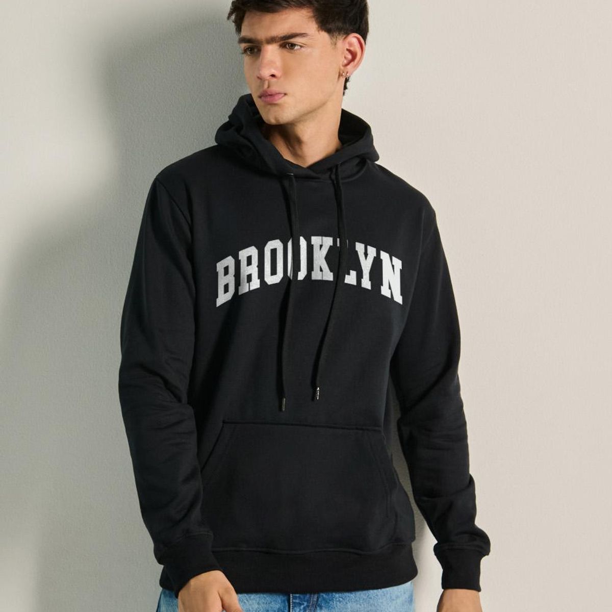 KOAJ - KOAJ Buzo con capota unicolor para hombre cuenta con cordón  Hombre