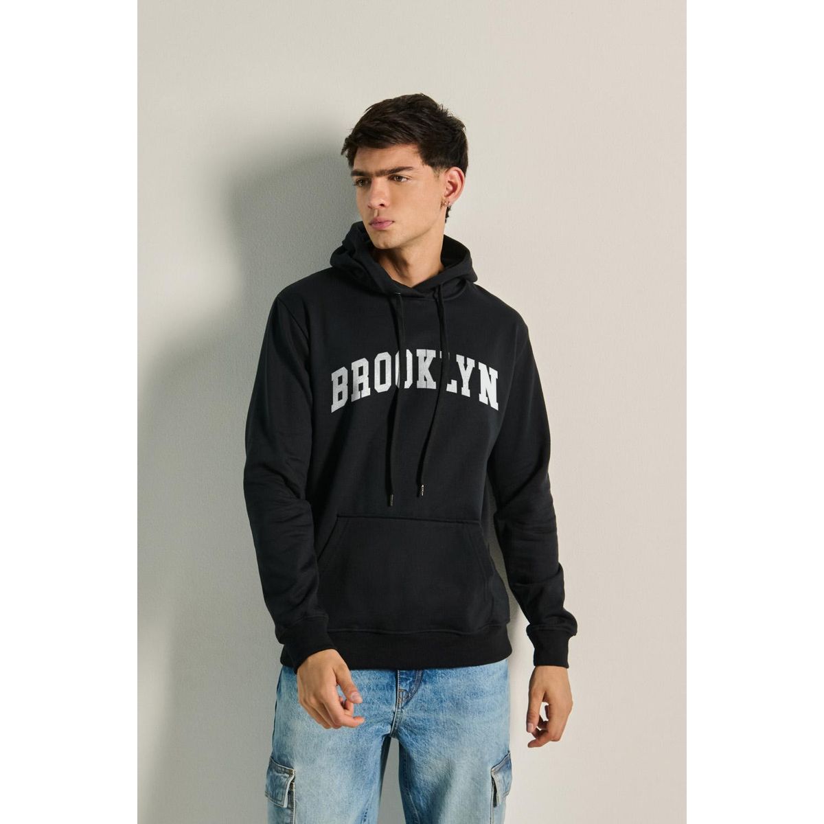 KOAJ - KOAJ Buzo con capota unicolor para hombre cuenta con cordón  Hombre