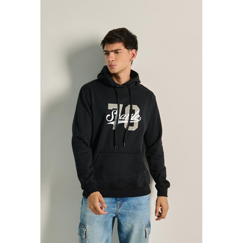 KOAJ - KOAJ Buzo básico para hombre con capota, con arte localizado e HOMBRE