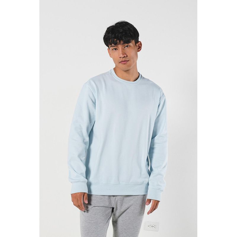KOAJ - KOAJ Buzo azul claro con hombro rodado y cuello redondo HOMBRE
