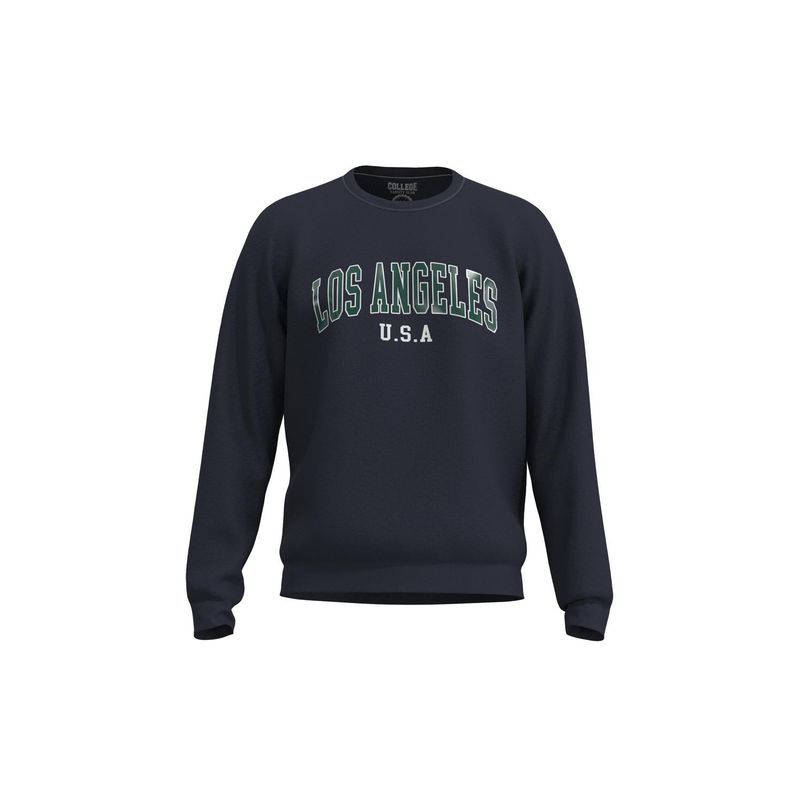 KOAJ - KOAJ Buzo unicolor cuello redondo con arte college de Los Ã HOMBRE