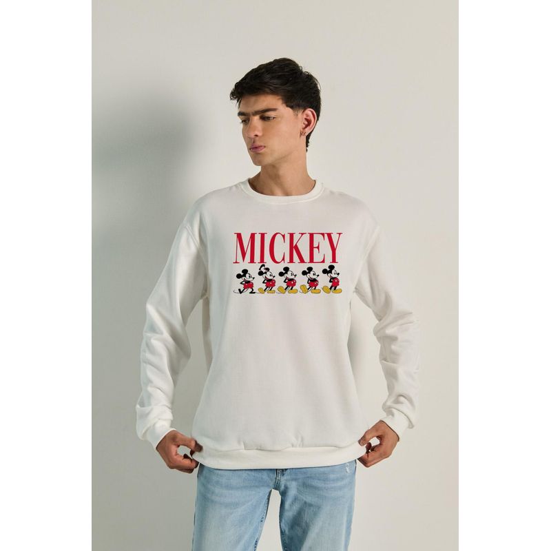 KOAJ - KOAJ Sueter cuello redondo con estampado de Mickeys HOMBRE
