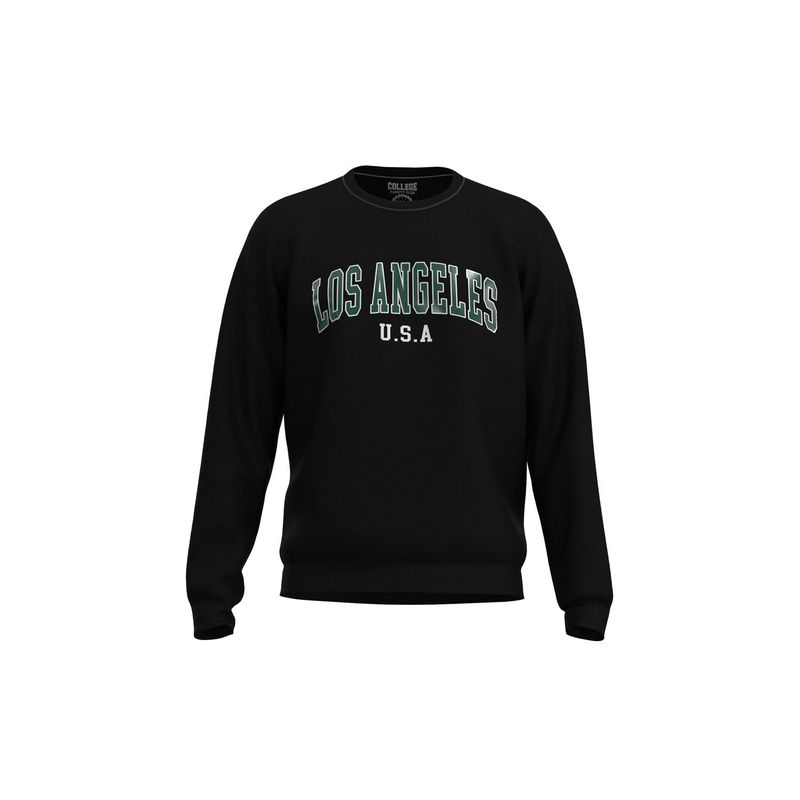 KOAJ - KOAJ Buzo unicolor cuello redondo con arte college de Los Ã HOMBRE