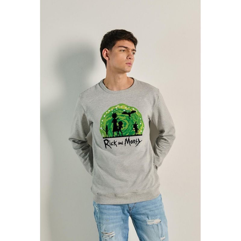 KOAJ - KOAJ Sueter cuello redondo de Rick & Morty HOMBRE