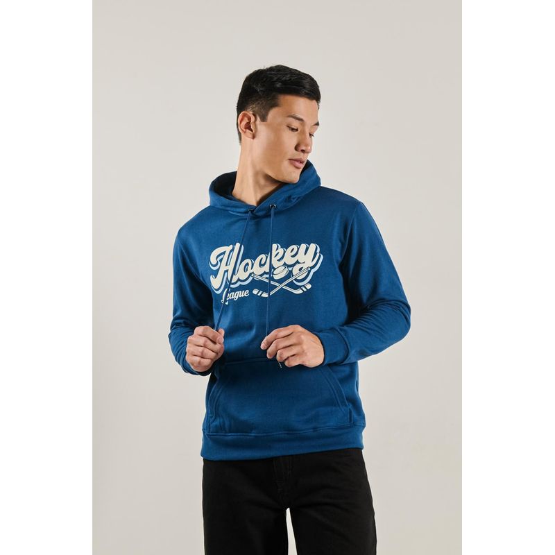 KOAJ - KOAJ Buzo capota unicolor con estampado en frente estilo Colle HOMBRE