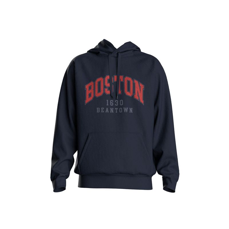 KOAJ - KOAJ Buzo unicolor con capota y diseÃ±o college de Boston HOMBRE
