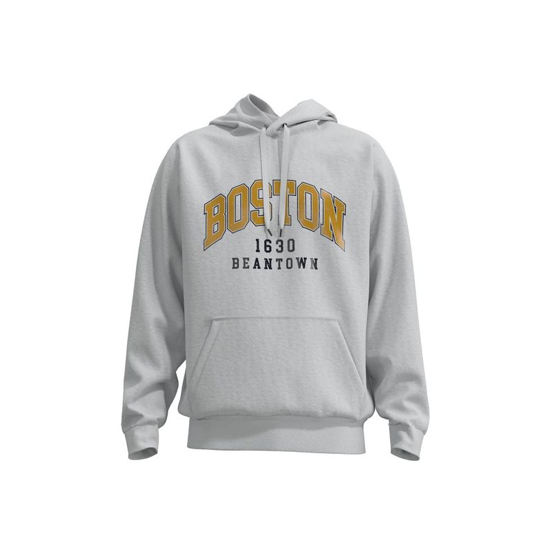 KOAJ - KOAJ Buzo unicolor con capota y diseÃ±o college de Boston HOMBRE