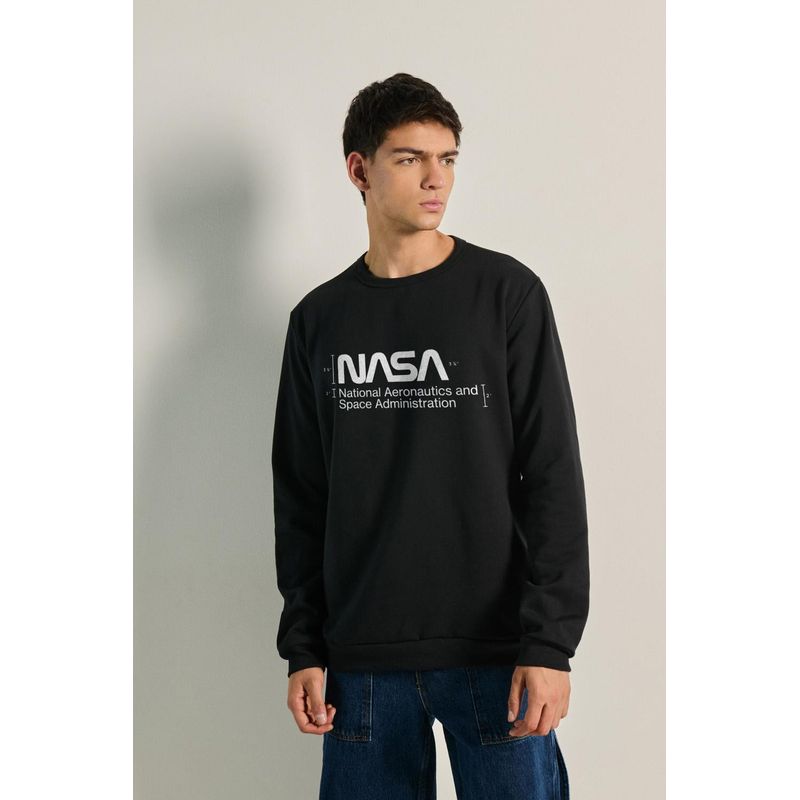KOAJ - KOAJ Sueter cuello redondo de la NASA HOMBRE