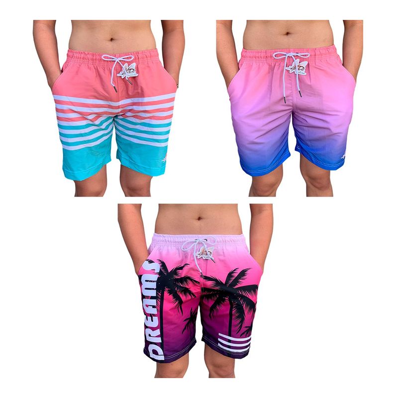 SAMDEL - Pantaloneta x 3 unidades sublimada hombre Pack 2