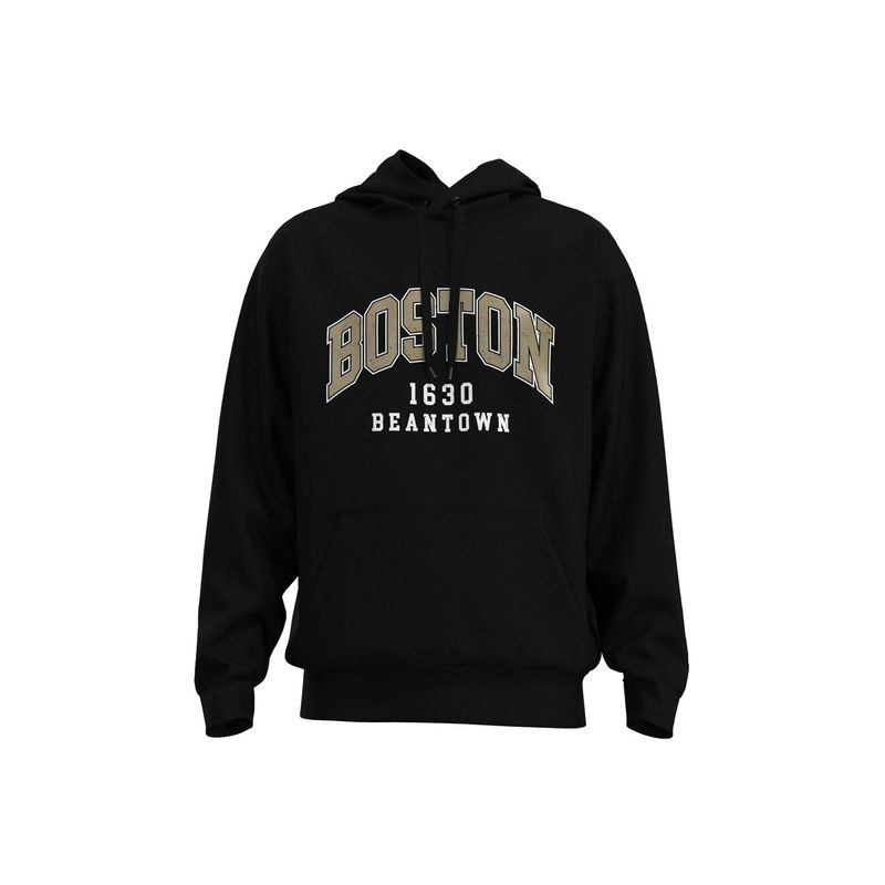 KOAJ - KOAJ Buzo unicolor con capota y diseÃ±o college de Boston HOMBRE