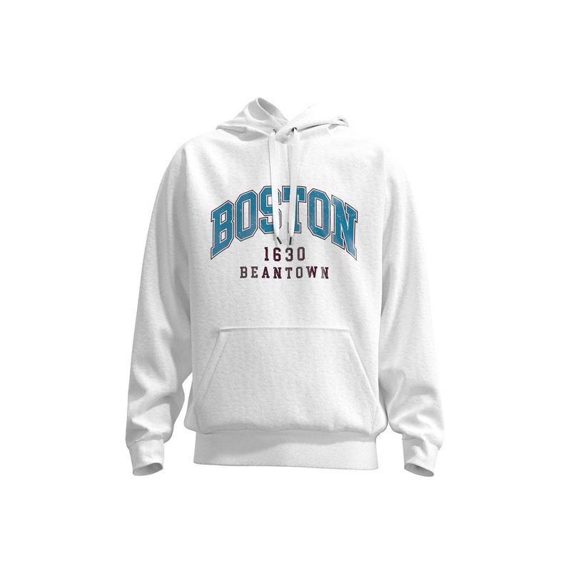 KOAJ - KOAJ Buzo unicolor con capota y diseÃ±o college de Boston HOMBRE