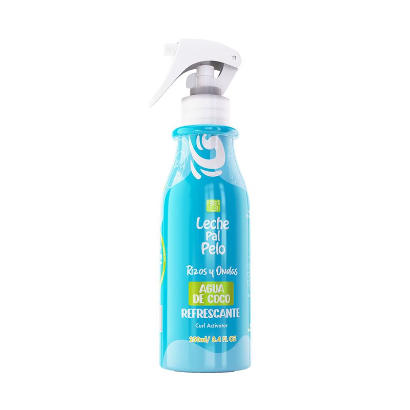 LECHE PAL PELO - Leche pal pelo refrescante de rizos agua de coco 250ml
