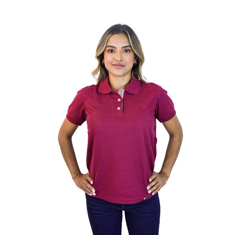 KP K'PO KING - Camiseta tipo polo para mujer vinotinto Kapo
