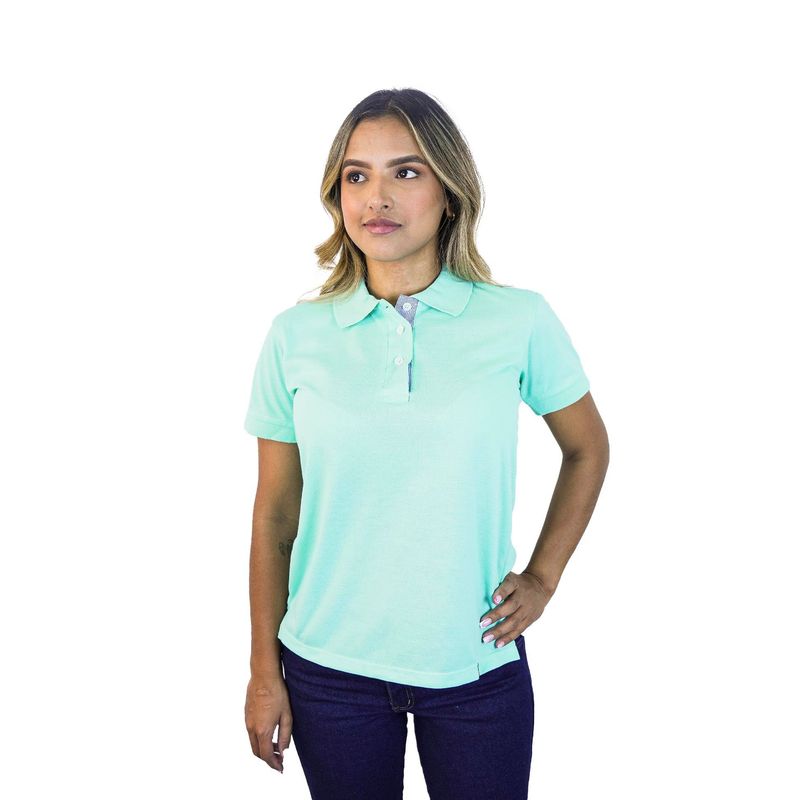 KP K'PO KING - Camiseta tipo polo para mujer verde menta Kapo