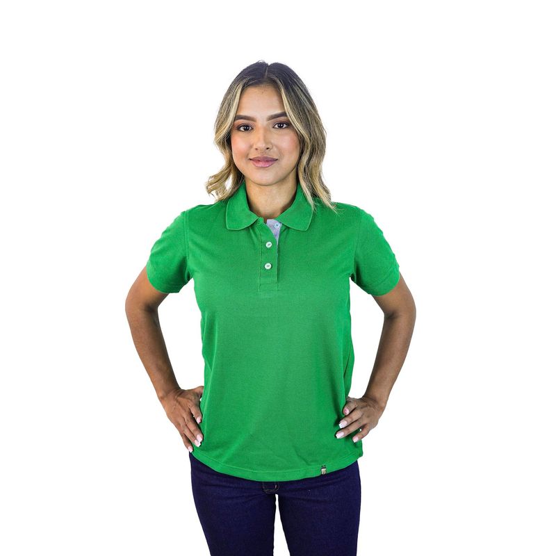 KP K'PO KING - Camiseta tipo polo para mujer verde Kapo