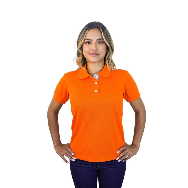 KP K'PO KING - Camiseta tipo polo para mujer naranja Kapo