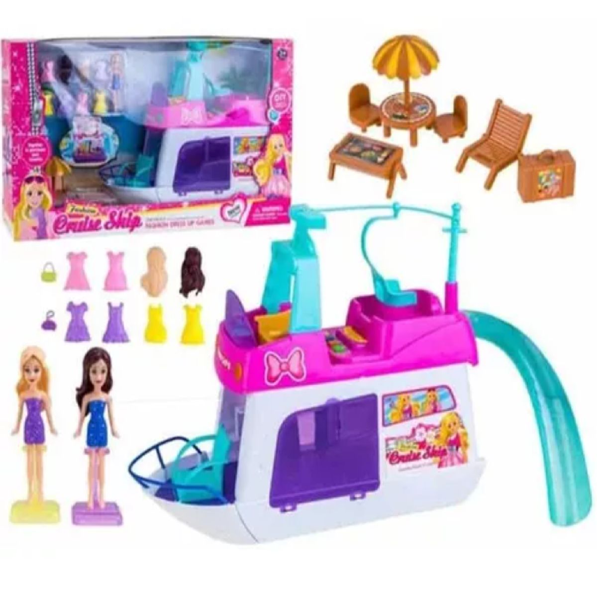 GENERICO - YATE DE JUGUETE CON MUÑECAS Y ACCESORIOS Ref. 7810