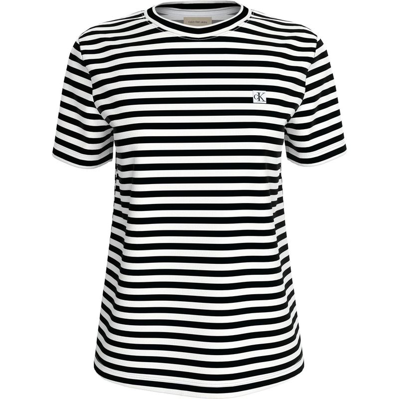 CALVIN KLEIN - Camiseta multicolor de algodón con insignia Calvin Klein