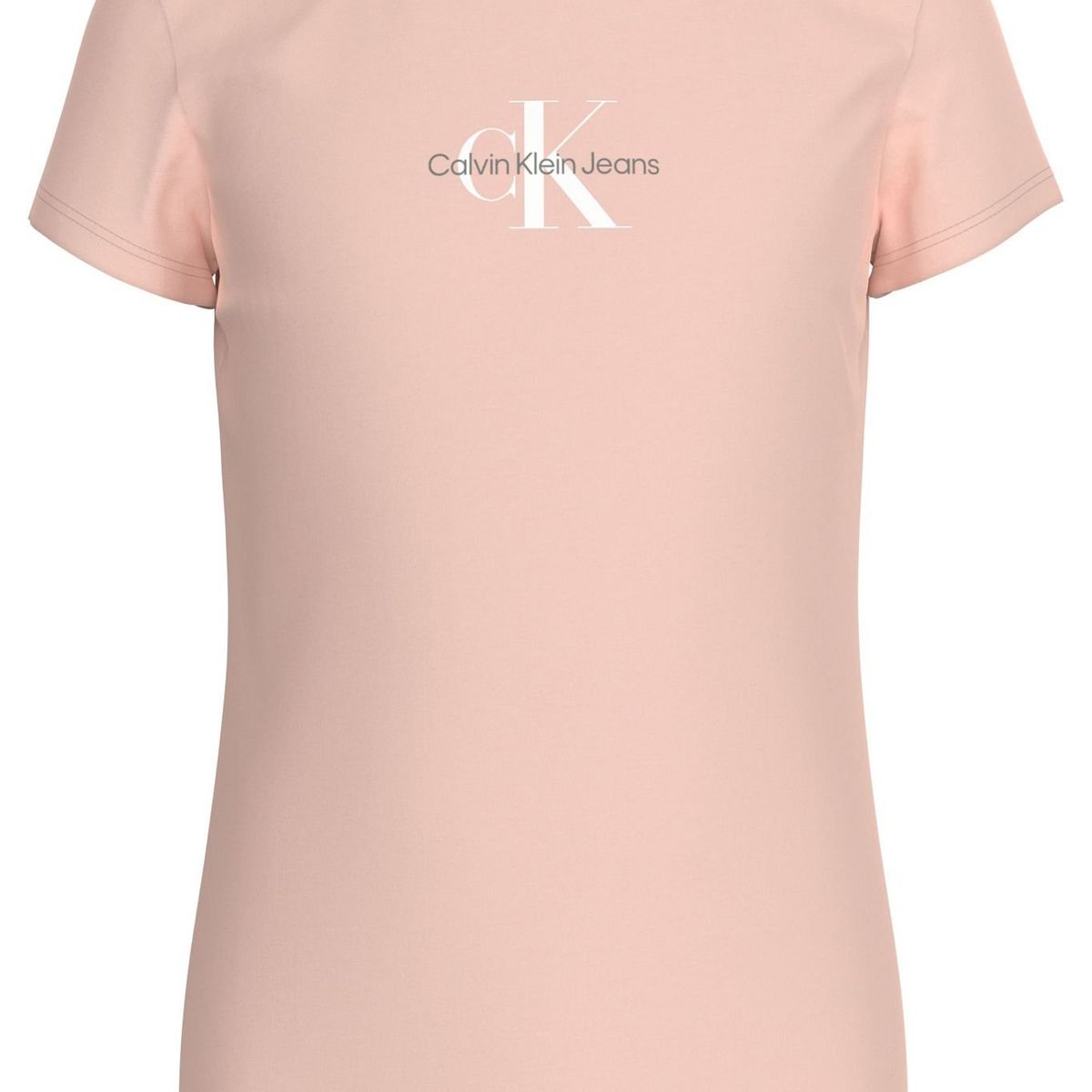 CALVIN KLEIN - Camiseta rosada slim con monograma para niña Calvin Klein