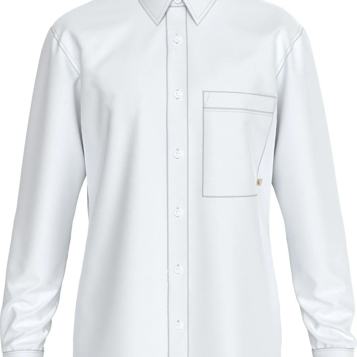 CALVIN KLEIN - Camisa Blanca Oxford Para Hombre Calvin Klein