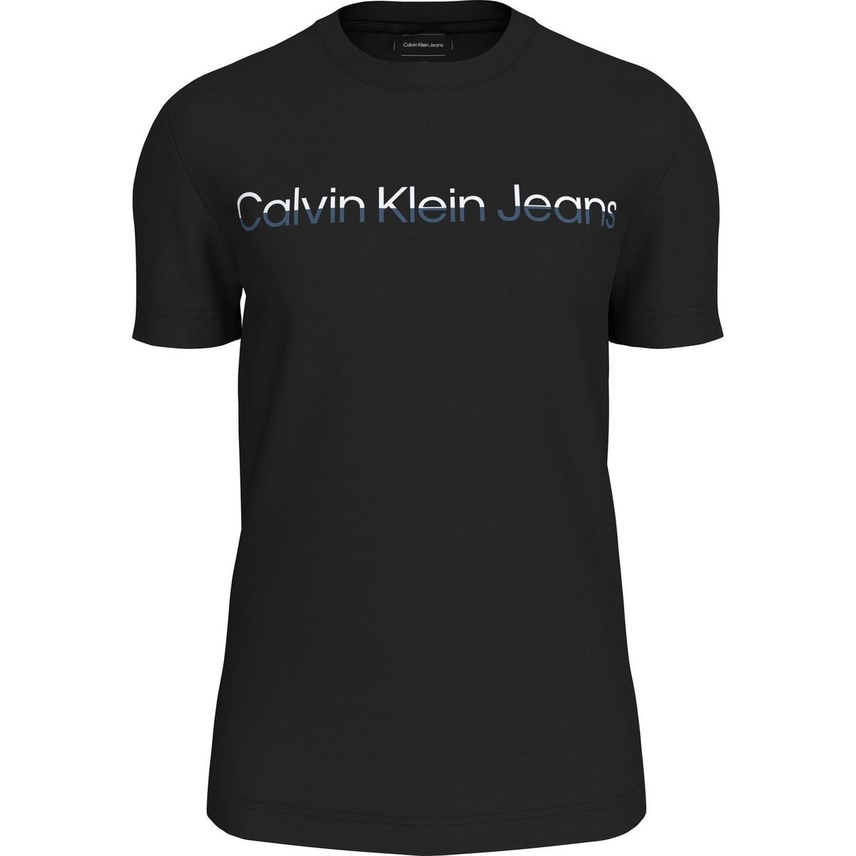 CALVIN KLEIN - Camiseta negra con logo institutional bicolor Calvin Klein