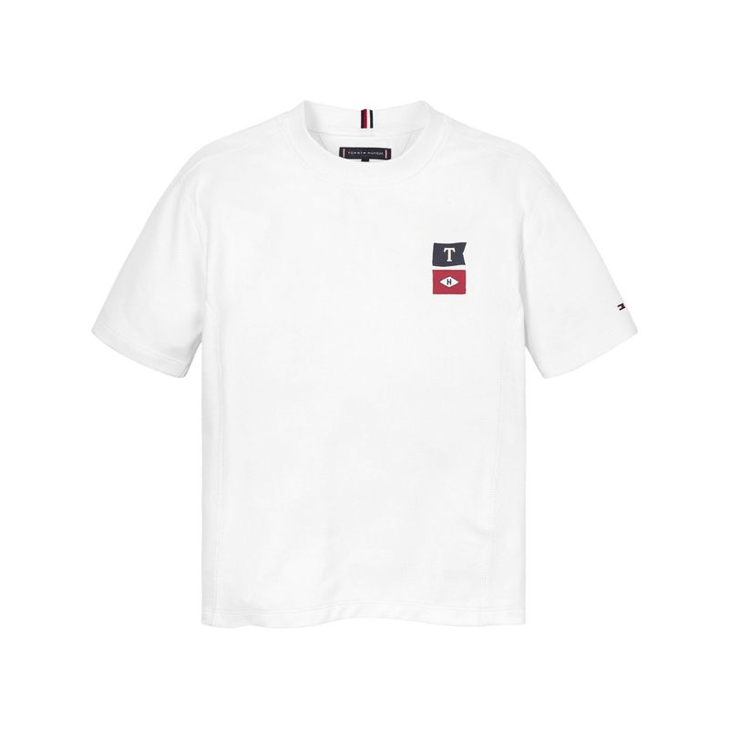 TOMMY HILFIGER - Camiseta Niño Blanca Con Logo Bordado Tommy Hilfiger