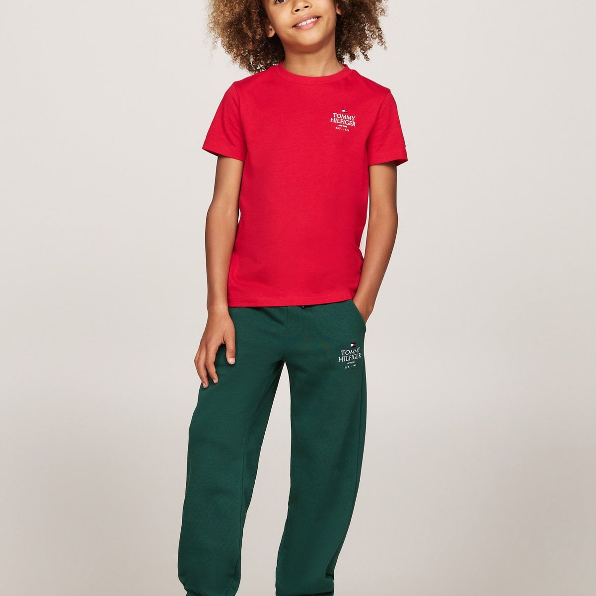 TOMMY HILFIGER - Joggers Verde Niño Verde Con Logo Gráfico Tommy Hilfiger