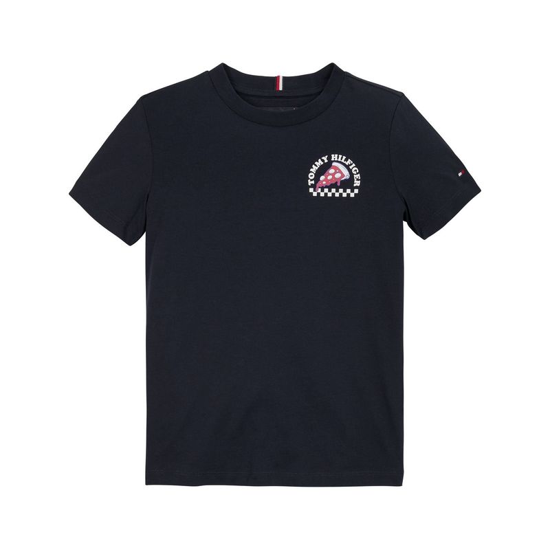 TOMMY HILFIGER - Camiseta azul con logo gráfico Para Niño Tommy Hilfiger