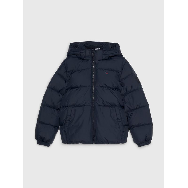 TOMMY HILFIGER - Chaqueta Niño Azul Essential Acolchada Con Gorro Tommy Hilfiger