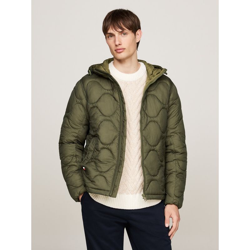 TOMMY HILFIGER - Chaqueta verde acochada con aislamiento térmico Tommy Hilfiger