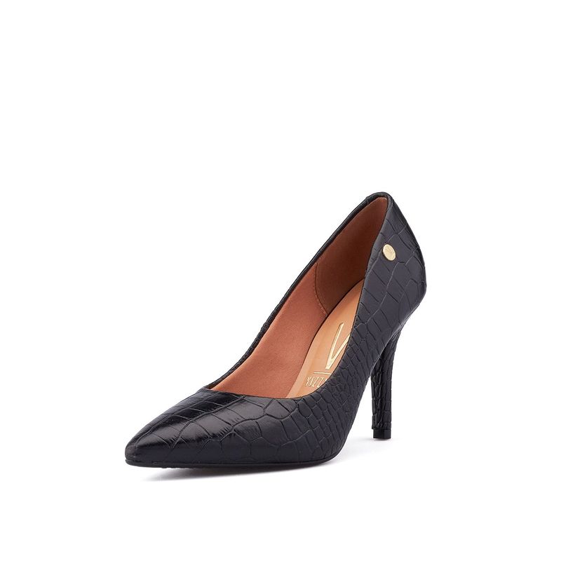 VIZZANO - Tacón Alto Negro-Croco Napa Vizzano