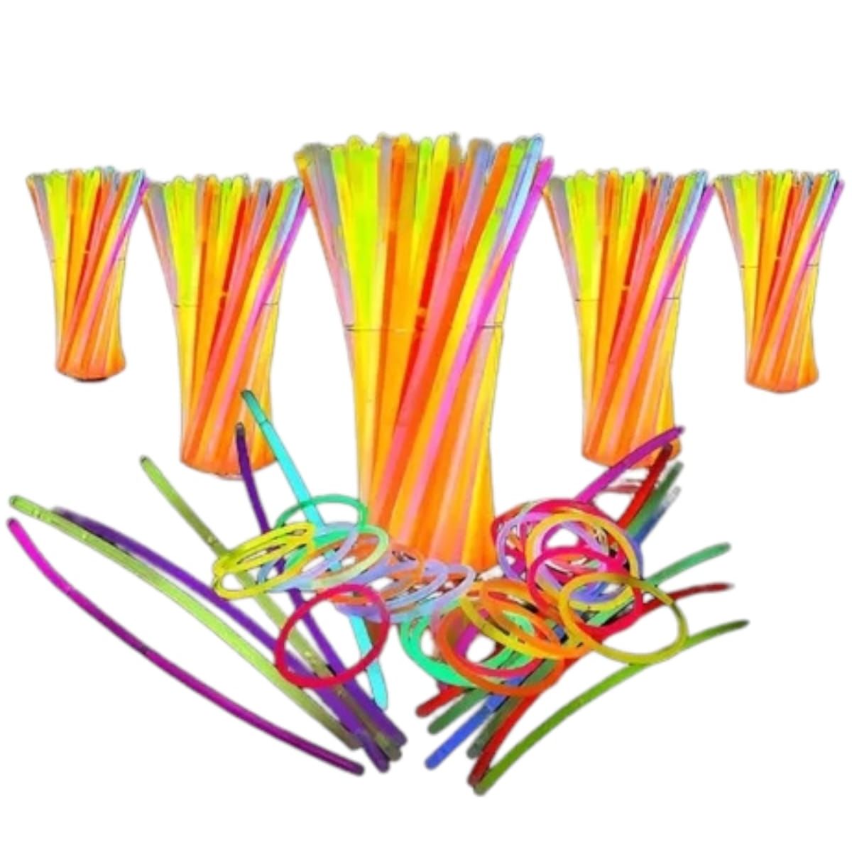 GENERICO - Manilla Fluorescente Neon X50 Unidades Hora Loca Fiesta